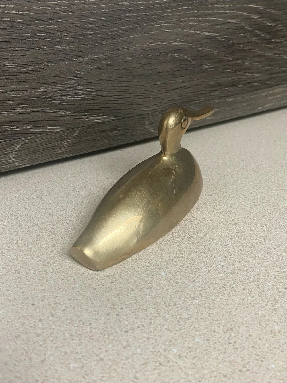 Vintage 4” Mid Century Brass Mallard Duck Figurine